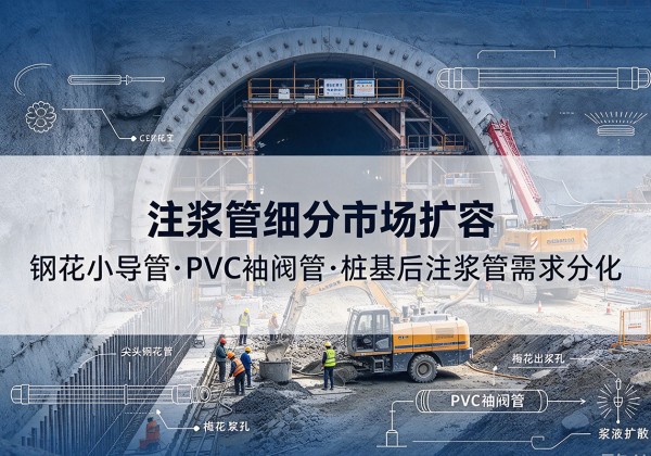 建水注浆管细分市场扩容，隧道钢花小导管、PVC 袖阀管、桩基后注浆管需求分化